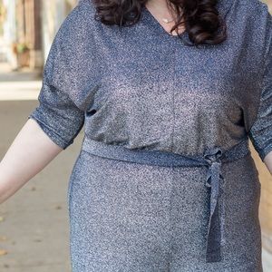 ellos Pants - Sparkly Silver Jumpsuit ellos Pants - Sparkly Silver Jumpsuit